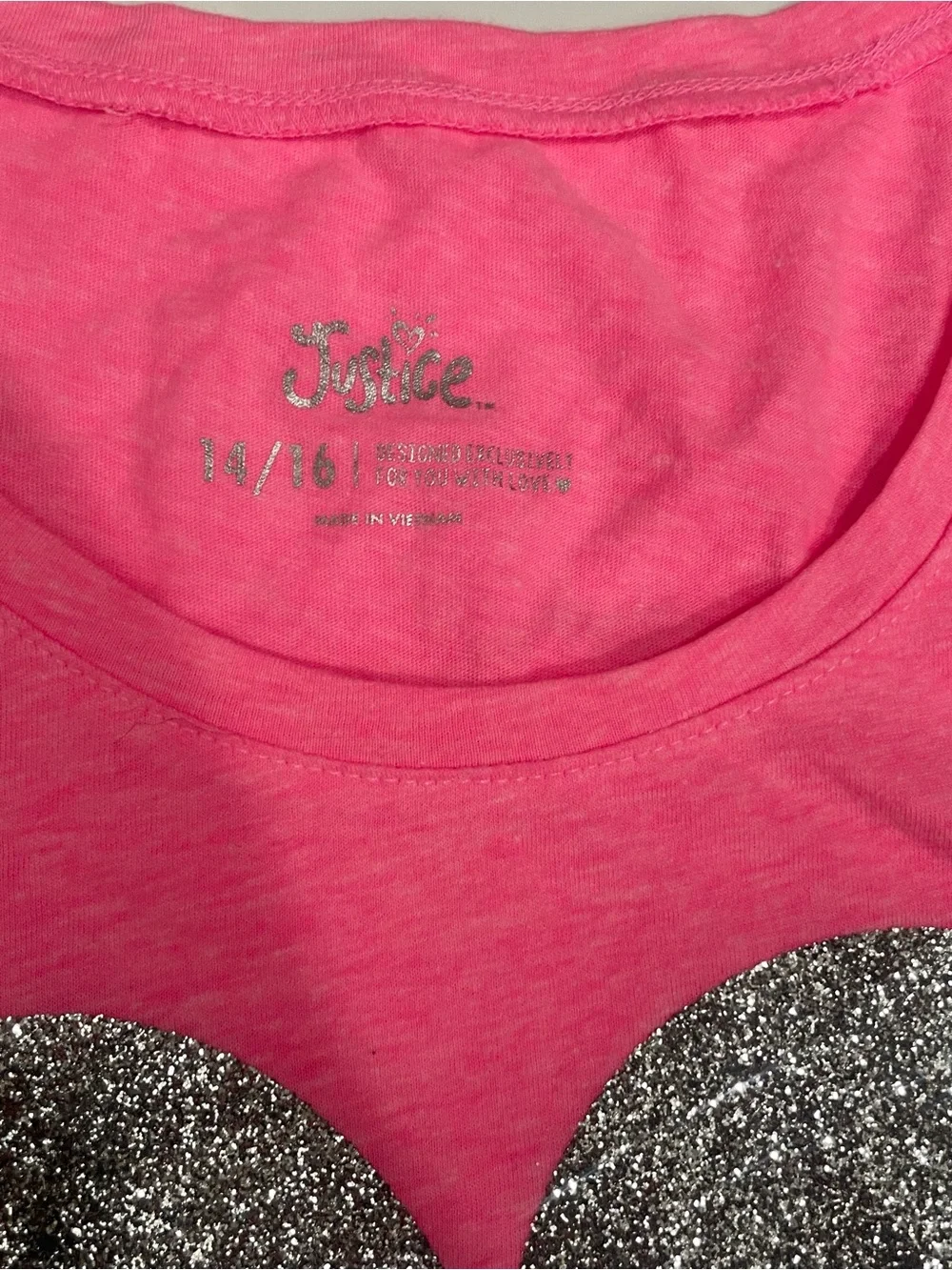 Justice Girls' Neon Pink & Light Teal Graphic Short Sleeve Tees